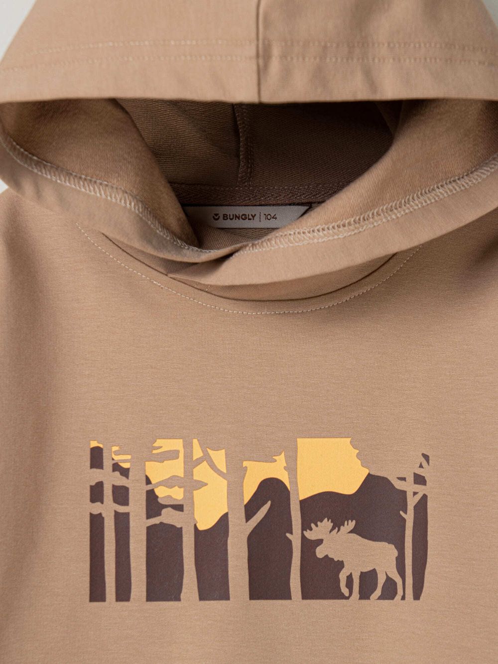 Худи облегченное "Песок" с принтом