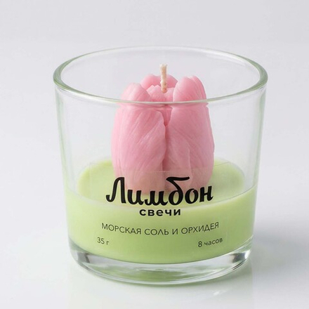 Ароматическая свеча "Розовый тюльпан", 35 г