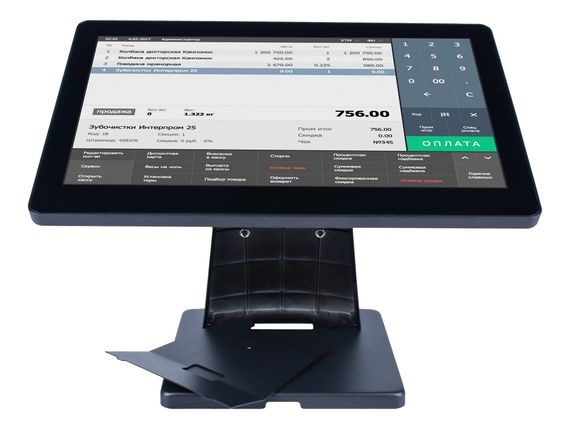 Сенсорный моноблок POScenter Atlas (15.6&quot;, PCAP, J4125, RAM 4Gb, SSD M2 128Gb, без MSR) без ОС