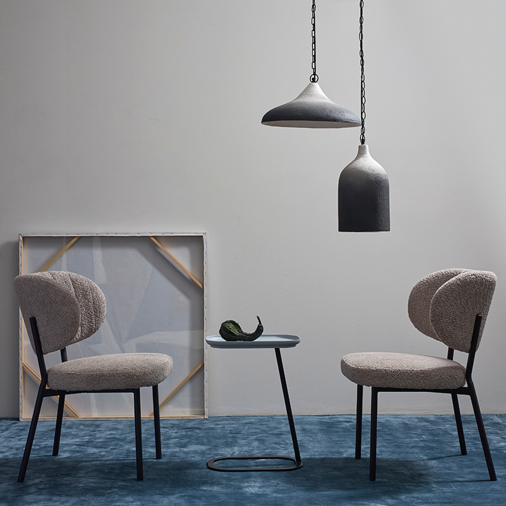 Светильник подвесной sustainable collection, D44х19 см, черный/белый