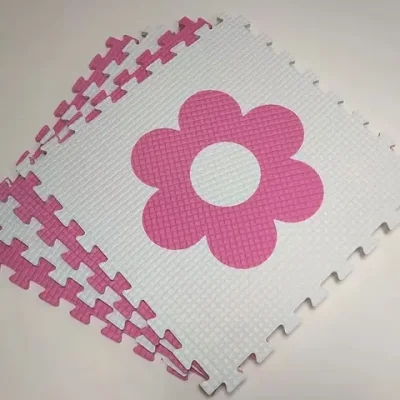 Мягкий пол "Цветочки" 500x500x10 мм 45 шор