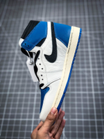 TRAVIS SCOTT X FRAGMENT X AIR JORDAN 1 RETRO HIGH OG SP TS SAIL/BLACK/MLTRY BLUE