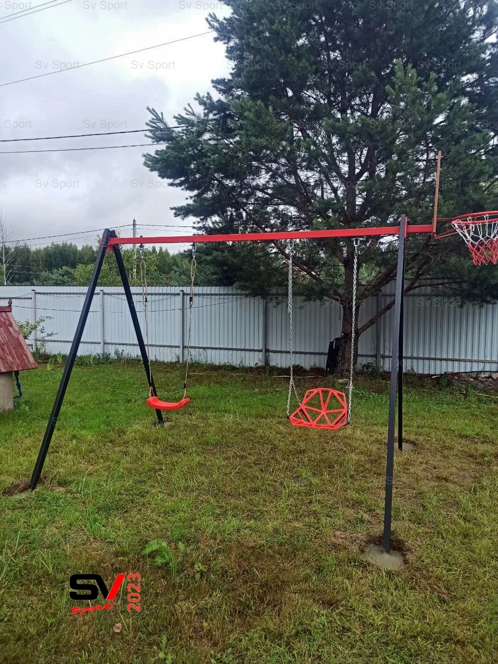 Монтаж уличных качелей Sv Sport