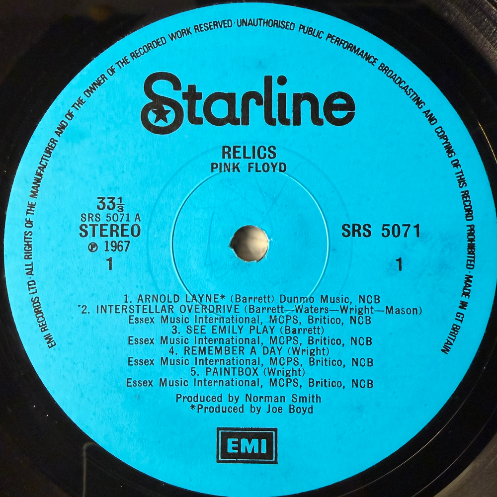 Pink Floyd ‎– Relics (Англия 1974г.)