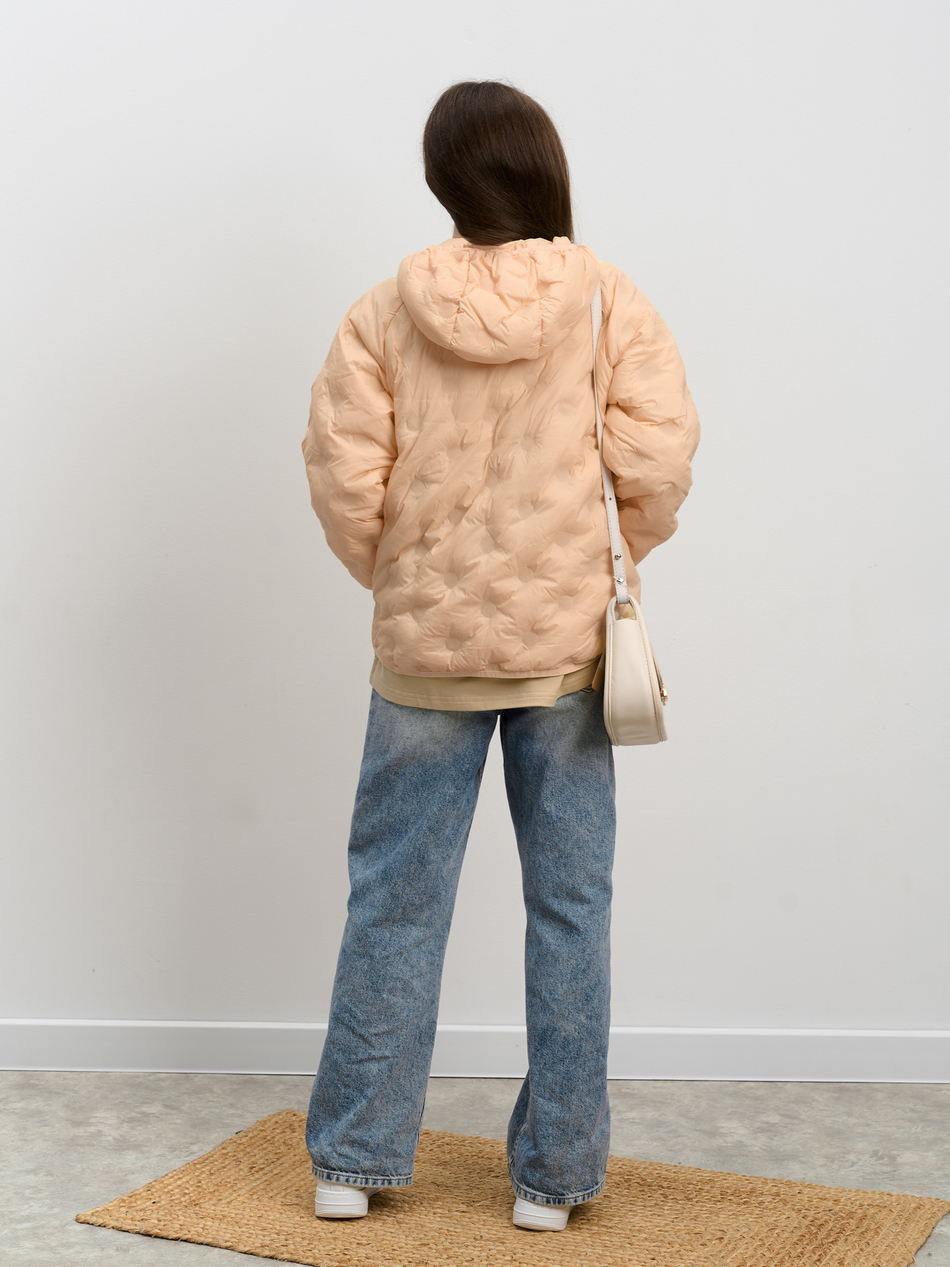 Пуховик демисезонный детский Д-1 цвет пудра