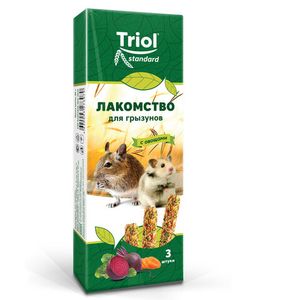 Лакомство Triol Standard для грызунов с овощами (уп. 3 шт), 80г