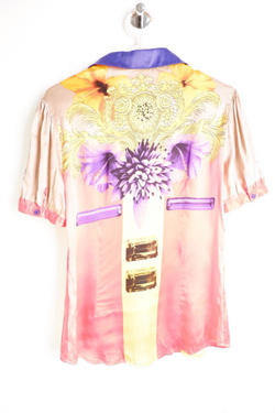 Блузка Versace шелковая, маркировка S, визуально на 44 размер