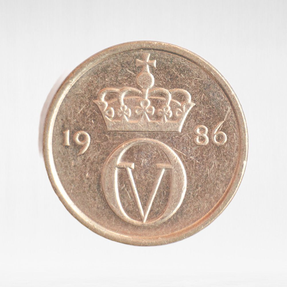 Norway, 10 Øre - Olav V, 1986, VF