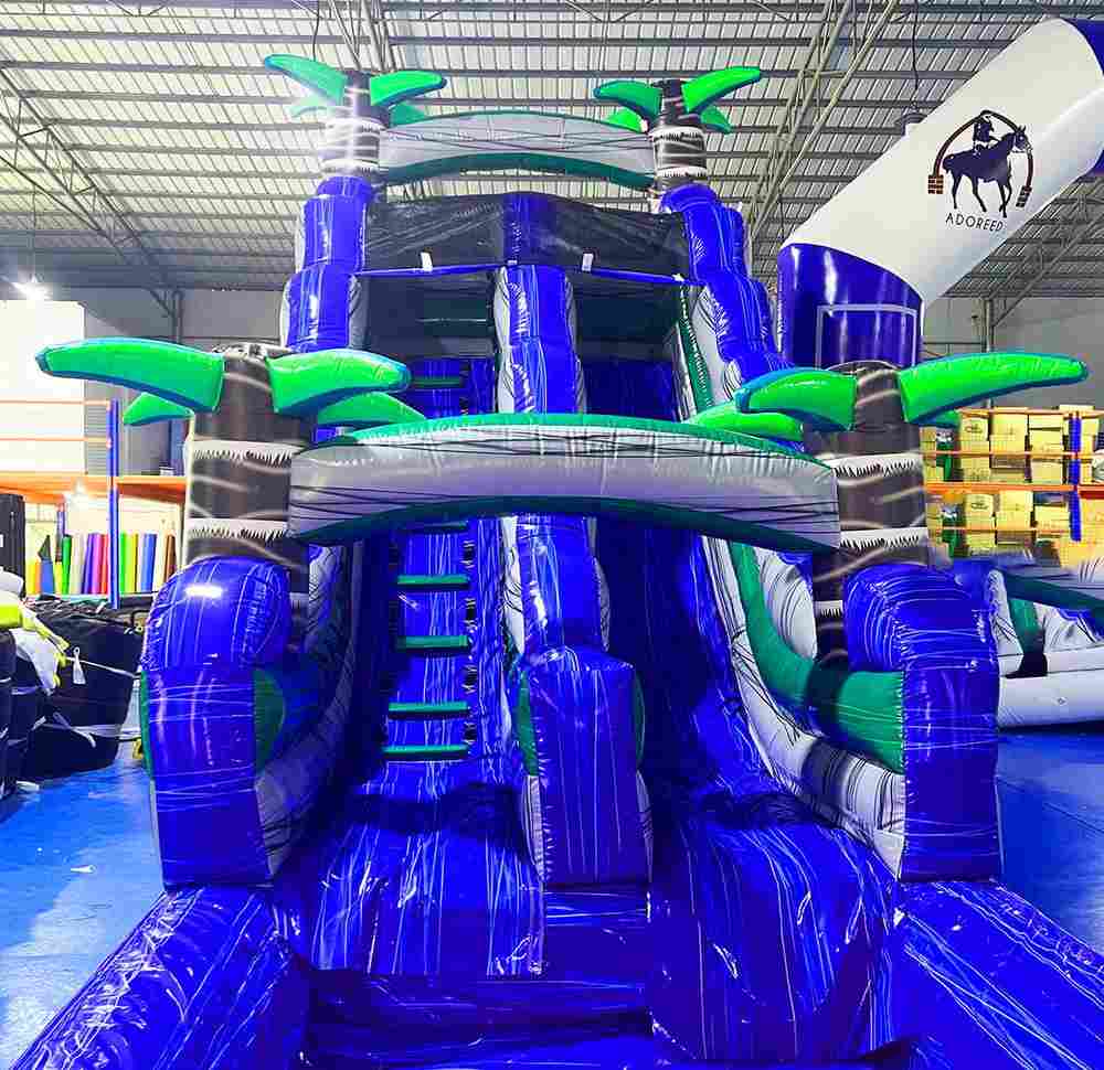 Водная горка с бассейном «Синий оазис» 9×3,5×5,5 м