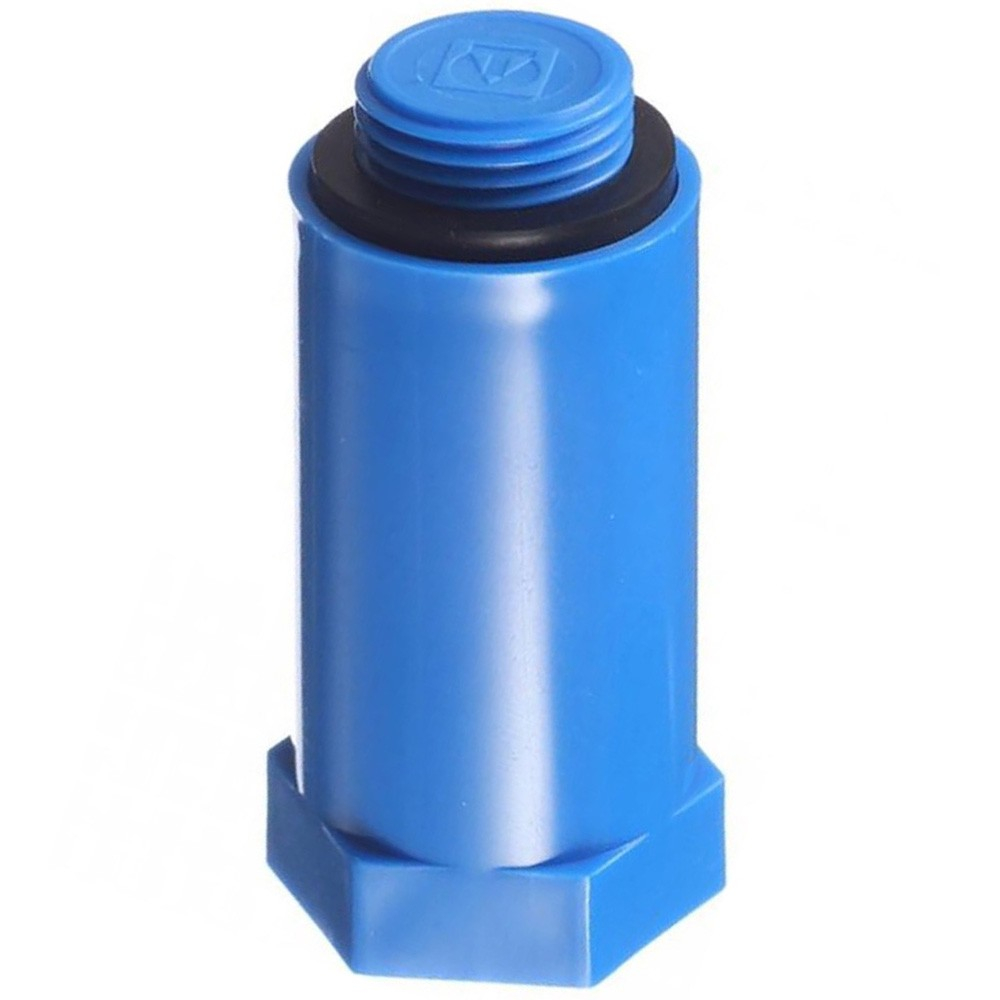 Заглушка FUSITEK удлиненная НР 1/2", с уплотнителем, синий, FT03402