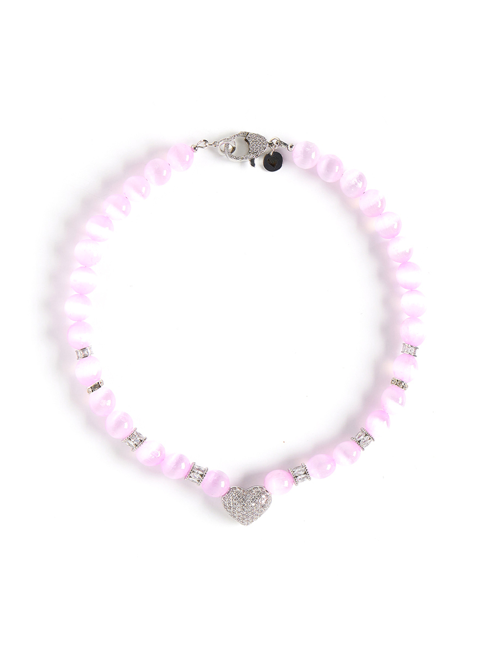 Колье "Summer heart" violet Silver