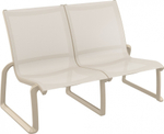 Диван пластиковый двухместный Siesta Contract Pacific Lounge, бежевый