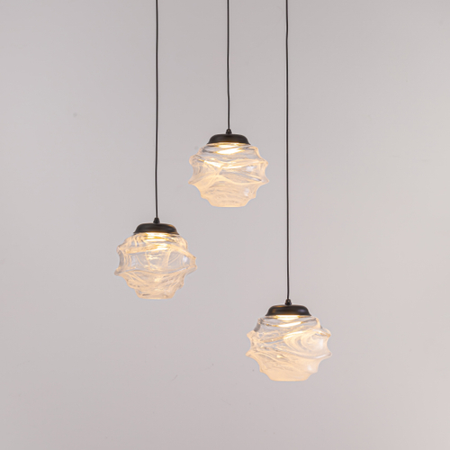 Подвесной светильник MD25030003-3A matt black/clear