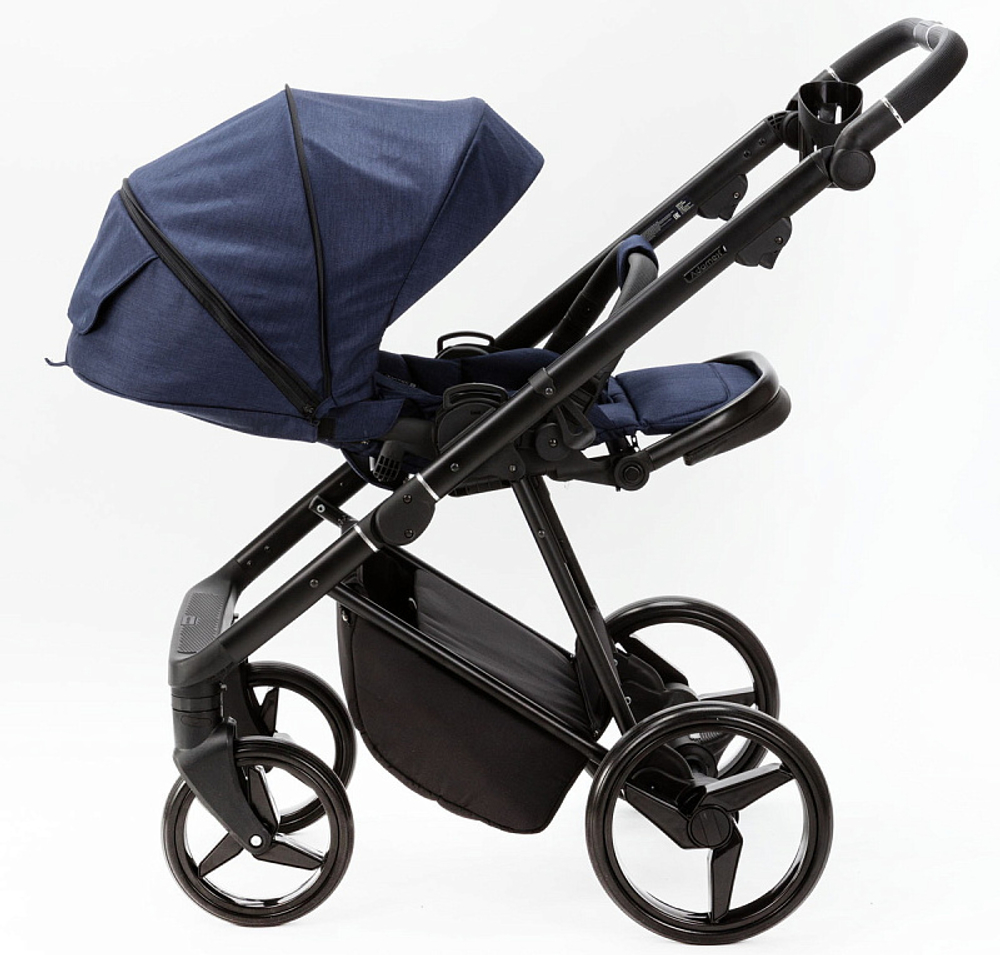 Детская коляска Adamex Blanc 2 в 1 BL-PS64 LUX (Т.СИН+Т.СИН.КОЖА)