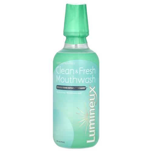 Lumineux Oral Essentials, Сертифицированный нетоксичный чистый и свежий ополаскиватель для полости рта, мята, 473 мл (16 жидк. унц.)