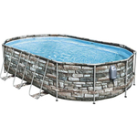 Каркасный бассейн Bestway 56719 (610х366х122, карт. фильтр, лестница, консоль Comfort Jet)