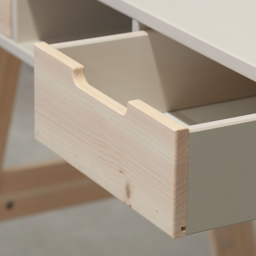 Письменный стол 2 ящика Чек, бежевый МДФ