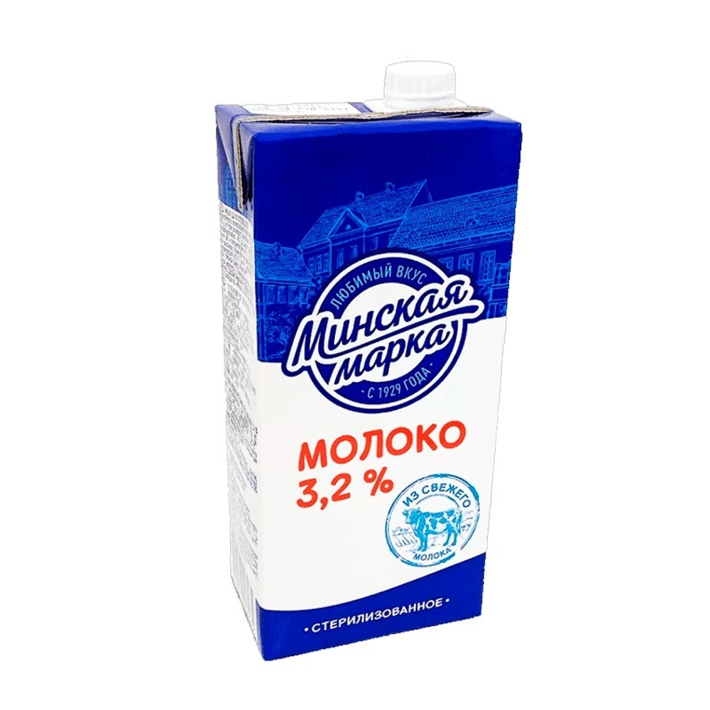Минская Марка Молоко Питьевое Стерилизованное 3.2% 1л