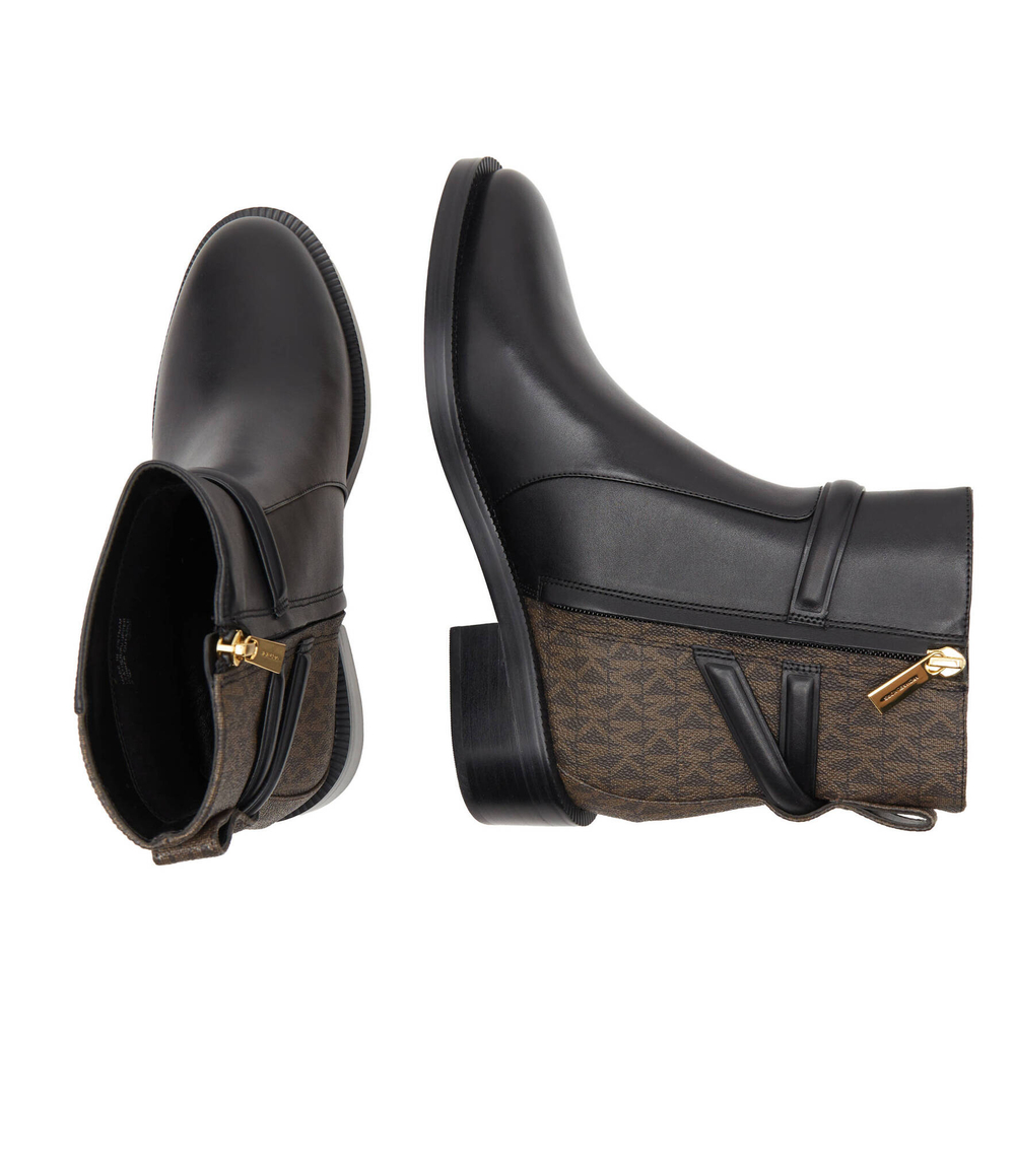 Кожаные ботильоны hamilton flat Michael Kors - черный(40F3HAME6L)