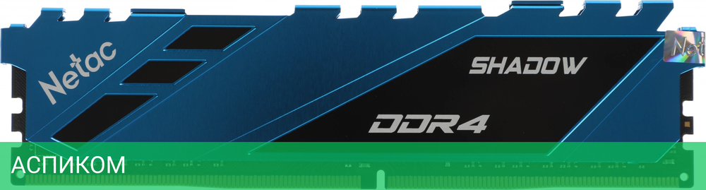 Оперативная память Netac Shadow DDR4-3600 8GB C18 Blue (NTSDD4P36SP-08B)