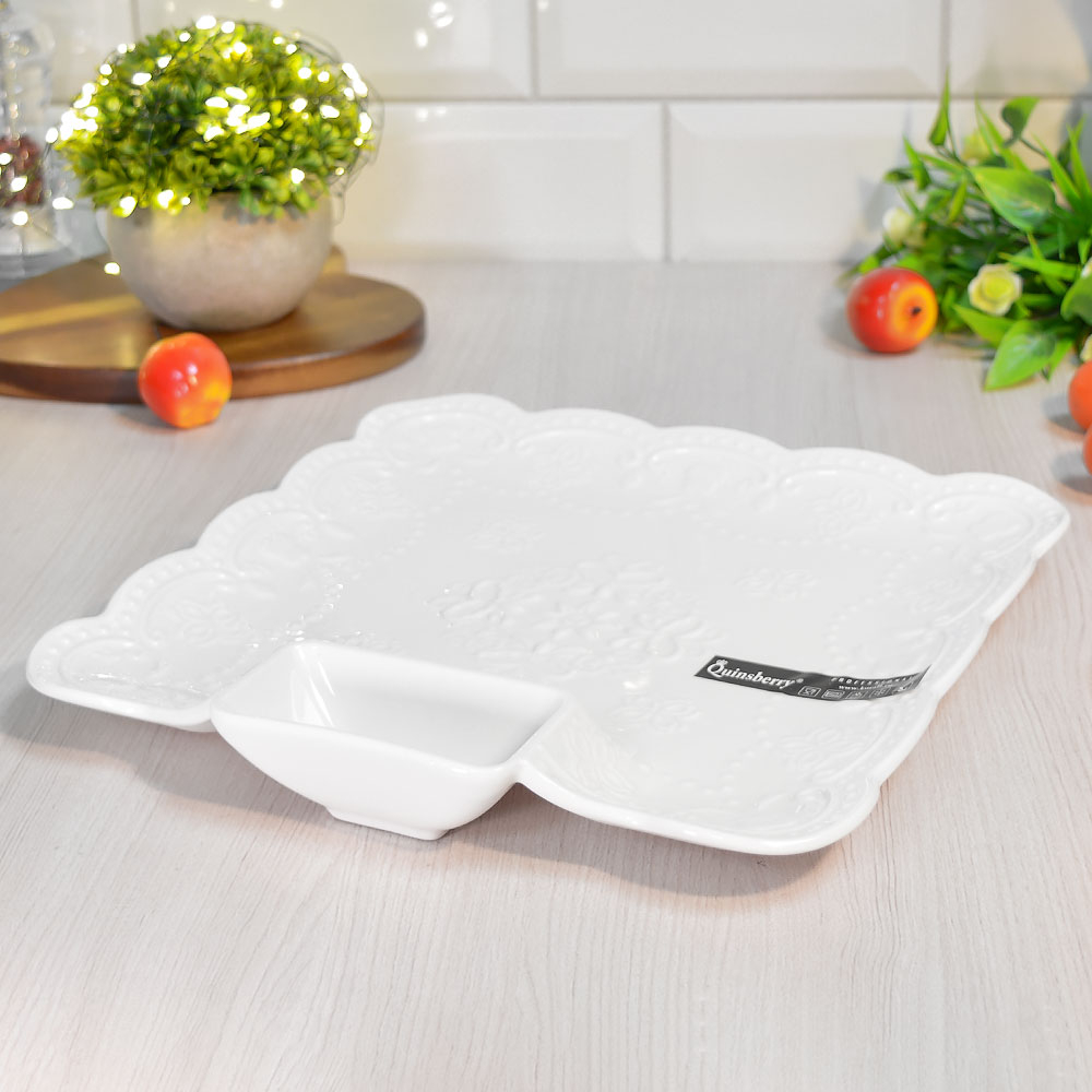 Блюдо сервировочное 26*25см с соусницей