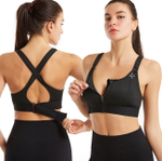 Бюстгальтер спортивный , для занятий спортом , с утяжкой , спорт одежда. Цвет черный. Размер XL