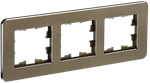 BRITE Рамка 3-местная РУ-3-1-Бр металл латунь RE IEK