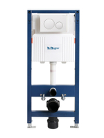 Система инсталляции для подвесных унитазов BelBagno BB-101-M-BC с кнопкой смыва BB-17C-BL