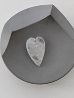 Подвеска сердце горный хрусталь, 40*25мм