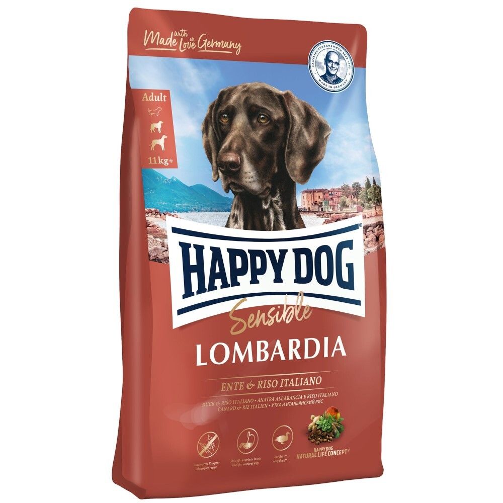 Happy Dog Sensible Lombardia - корм для собак с чувствительным пищеварением с уткой и рисом