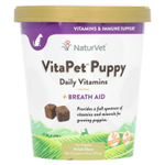 NaturVet, VitaPet Puppy, ежедневные витамины и облегчение дыхания, для щенков, 70 жевательных таблеток, 154 г (5,4 унции)