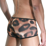 Облегающие трусы-хипсы с леопардовым принтом (Размер: M) (Цвет: коричневый)
