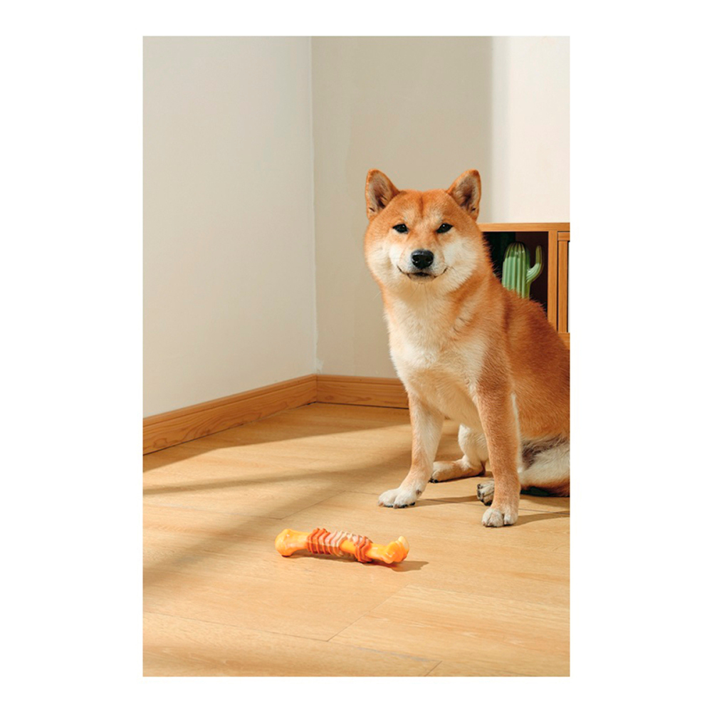 Игрушка M-PETS "Карнивор" кость,вкус бекона, желтый, для собак( 17.8x4.9x4 см)