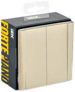 FORTE&PIANO Выключатель 2-клавишный перекрестный 10А FP409 ваниль IEK