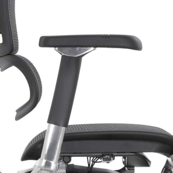 Кресло FALTO Ergohuman Luxury 2 с подножкой ( чёрный каркас /сетка чёрный T-168-B1 Black )