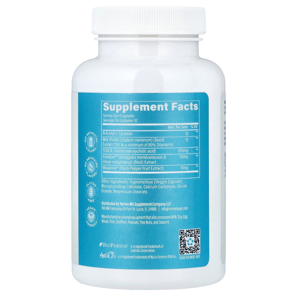 Revive, печень, 120 вегетарианских капсул