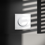 Светорегулятор встраиваемый VOLTUM S70 поворотно-нажимной 600 Вт, (белый глянцевый)