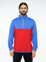 Кофта на молнии GTS 1/3 SPORTSHIRT ZIPP 42, синий, мужская