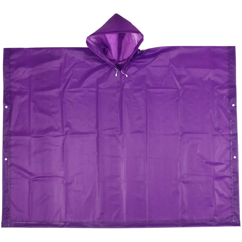 Дождевик-пончо 120 Мкрн 95см «Ультим» с капюшоном, на кнопках, фиолетовый ДоброСад