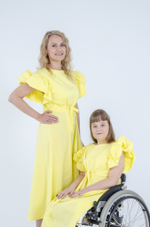 Платье женское с объемными рукавами PEOPLE