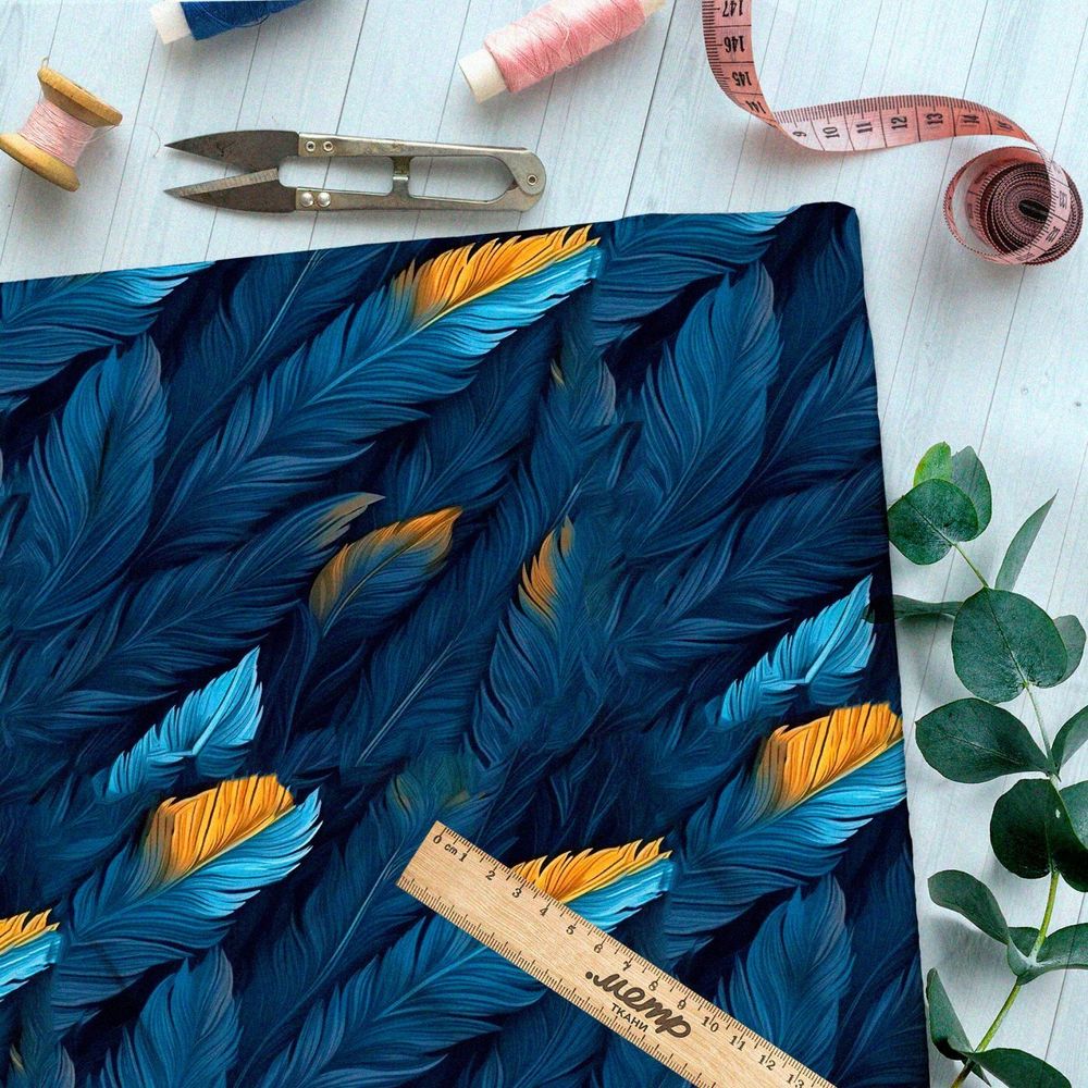 Ткань премиум Оксфорд 600D экзотические перья