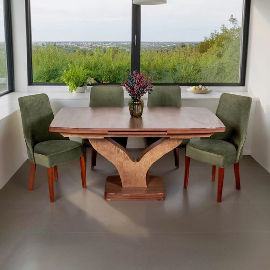 Комплект Стол TOSCANA (160+50) + 4 стула Стул Кармен / ткань