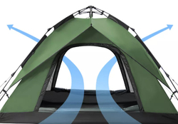 Палатка Naturehike 3-местная, быстросборная, зеленая