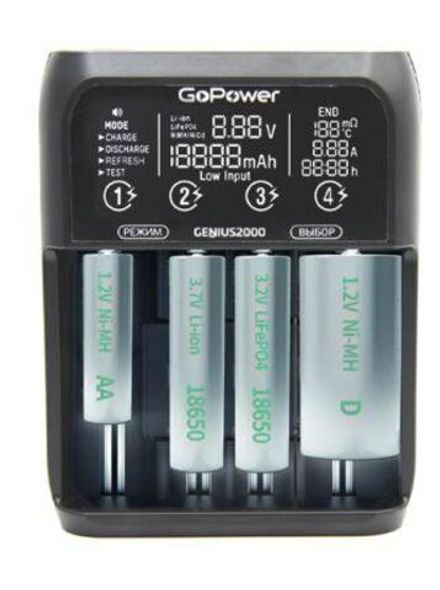 З/У для аккумуляторов GoPower Genius2000 USB type-C