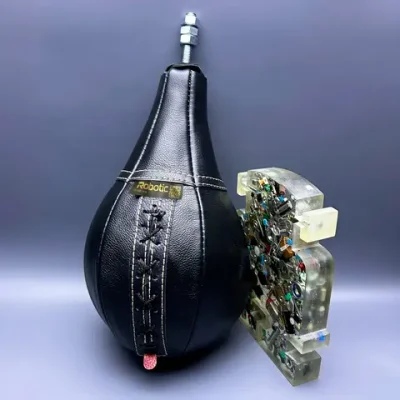 Груша Premium в сборе кожаная (чёрная)