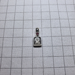 Образок из серебра/Чернение/С подвижным ухом/Александр Невский/Со вставкой из фианитов