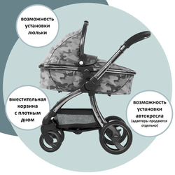 Прогулочная коляска Egg Camo Grey & Anodised Chassis