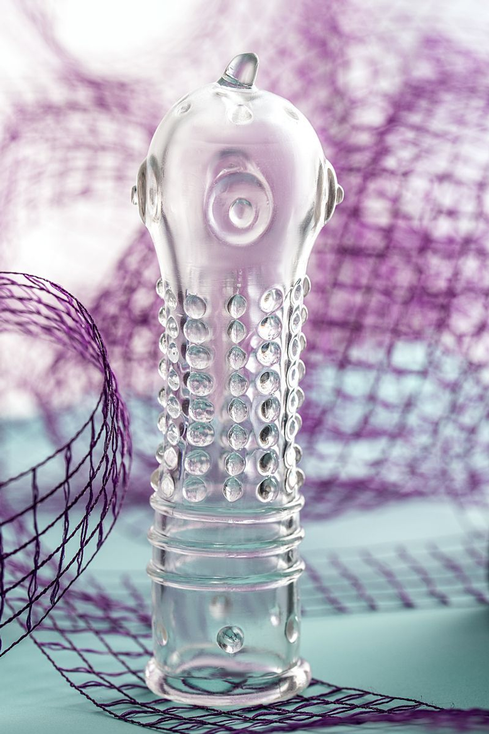 Прозрачная закрытая насадка на пенис TOYFA A-Toys - 14,7 см. (Цвет: прозрачный)