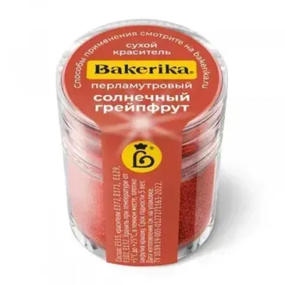 Краситель сухой перламутровый Bakerika «Солнечный грейпфрут» 4 гр