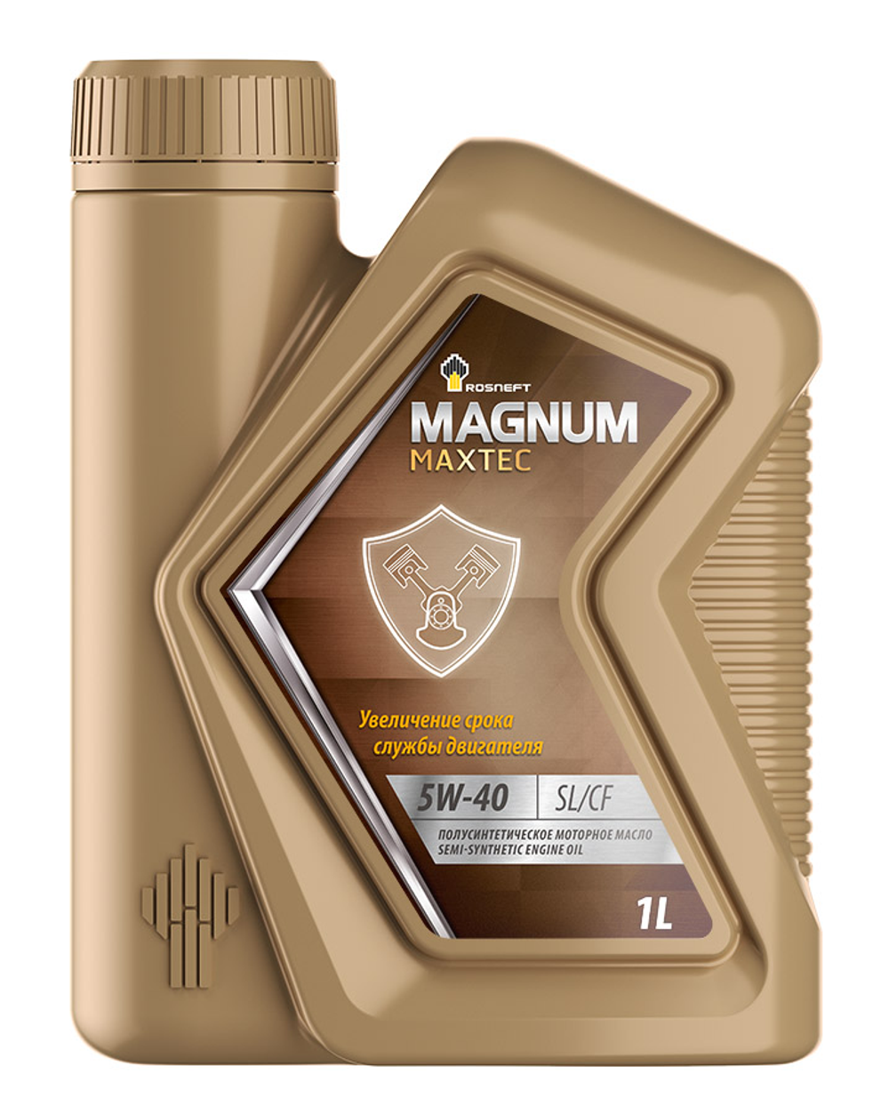 Моторное масло Rosneft Magnum Maxtec 5W-40, SL/CF, полусинтетическое, 1 л